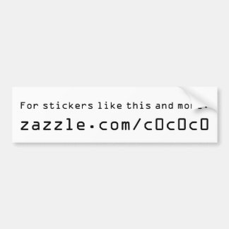 Zazzle-winkelpromotie Bumpersticker