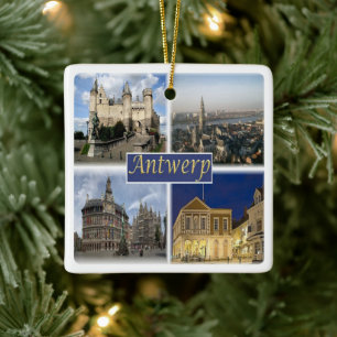 zBE008 ANTWERP België, Keramisch Ornament