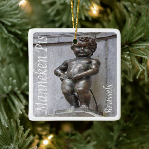 zBE046 MANNEKEN PIS Brussel, Keramisch Ornament