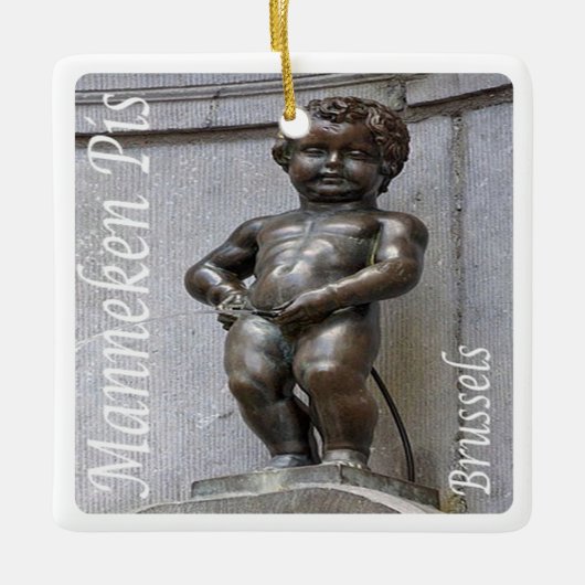 zBE046 MANNEKEN PIS Brussel, Keramisch Ornament (Voorkant)