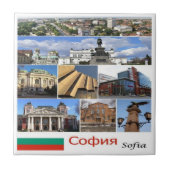 zBG009 SOFIA Bulgarije collage, Tegeltje (Voorkant)