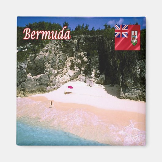 zBM010 BERMUDA, Beach, Amerika, Fridge Magneet (Voorkant)