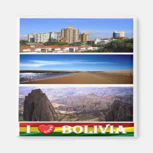 zBO016 BOLIVIA waar ik van hou, Amerika, Fridge Magneet