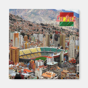 zBO020 LA PAZ Aerial uitzicht, Bolivia, Fridge Magneet
