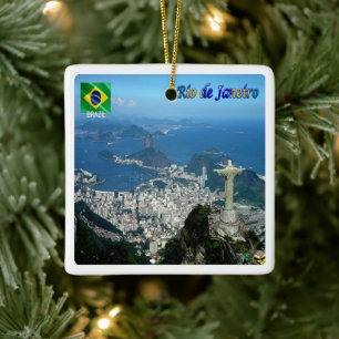 zBR023 panorama van RIO DE JANEIRO, Keramisch Ornament