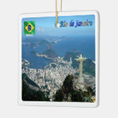 zBR023 panorama van RIO DE JANEIRO, Keramisch Ornament (Links)