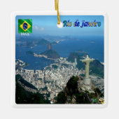 zBR023 panorama van RIO DE JANEIRO, Keramisch Ornament (Voorkant)