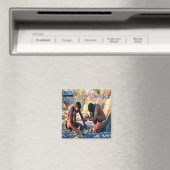 zBW013 BOTSWANA, BushmenSan, Afrika, Fridge Magneet (Insitu (Vaatwasser))