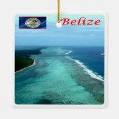 zBZ005 BELIZE Barrier Reef, Amerika, Keramisch Ornament (Achterkant)