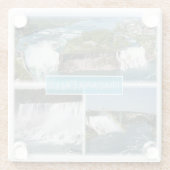 zCA012 NIAGARA-HERFSTEN van de Rainbow-brug, Glazen Onderzetter (Achterkant)