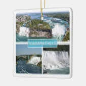 zCA012 NIAGARA-HERFSTEN van de Rainbow-brug, Keramisch Ornament (Links)