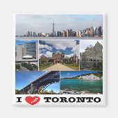 zCA014 TORONTO I Love, Mosaic, Canada. Fridge Magneet (Voorkant)