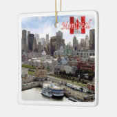 zCA024 MONTREAL Panorama, Canada, Keramisch Ornament (Links)