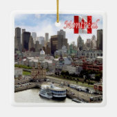 zCA024 MONTREAL Panorama, Canada, Keramisch Ornament (Achterkant)