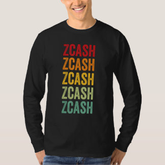 Zcash Crypto Regenboog Tekst Ontwerp T-shirt