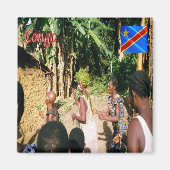 zCD007 CONGO, Afrika, Fridge Magneet (Voorkant)