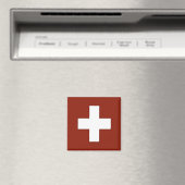 zCH001 SWISS FLAG Switzerland - Aimant frigo (In Situ (Lave-vaisselle))