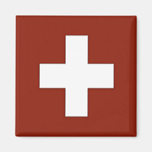 zCH001 SWISS FLAG Zwitserland - Fridge Magnet Magneet
