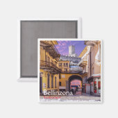 zCH004 BELLINZONA Suisse, Aimant frigo (Recto/Verso)