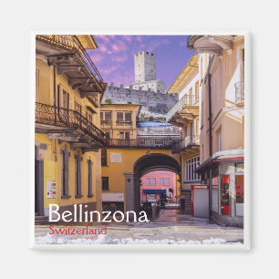 zCH004 BELLINZONA Zwitserland, Koelkastmagneet Magneet