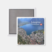 zCH012 LOCARNO - Zwitserland - Fridge Magnet Magneet (Voorkant / Achterkant)