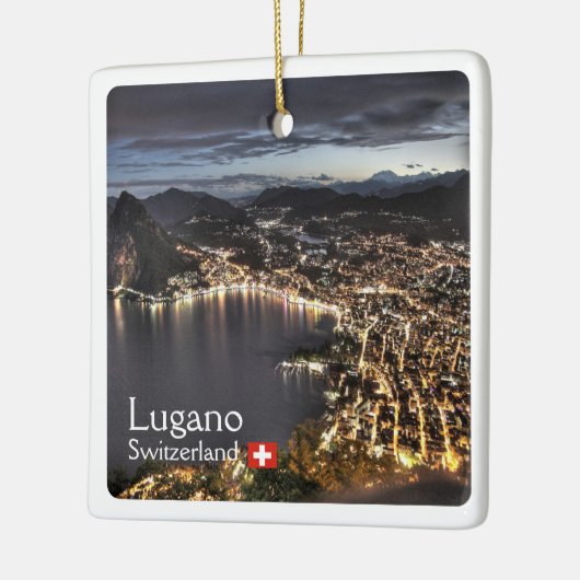 zCH014 LUGANO, Zwitserland, Keramisch Ornament (Links)