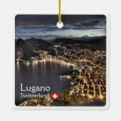 zCH014 LUGANO, Zwitserland, Keramisch Ornament (Achterkant)