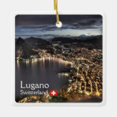zCH014 LUGANO, Zwitserland, Keramisch Ornament (Voorkant)