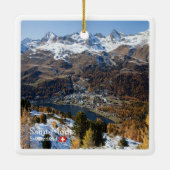 zCH018 SAINT-MORITZ Zwitserland, Keramisch Ornament (Achterkant)