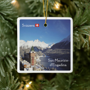 zCH018 SAN MAURIZIO D'ENGADINA Swiss, Keramisch Ornament