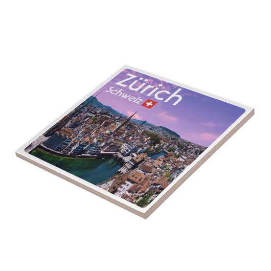 zCH021 ZÜRICH Zwitserland, Tegeltje (Zijkant)