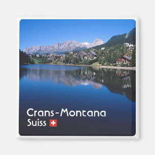 zCH023 CRANS MONTANA Zwitserland, koelkast Magneet