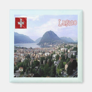ZCH027 LUGANO Zwitserland - Fridge Magnet Magneet