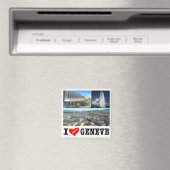 zCH032 GENÈVE I Love Switzerland, Fridge Magnet (In Situ (Lave-vaisselle))