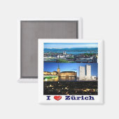 zCH037 ZURICH I Love Swiss - Fridge Magnet (Recto/Verso)