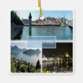 ZCH043 LUCERNE Zwitserland, Keramisch Ornament (Voorkant)