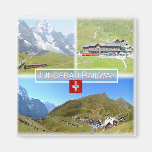 zCH045 JUNGFRAU RAILWAY Zwitserland, Koelkast Magneet