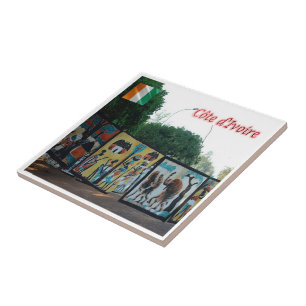 zCI004 IVOORKUST, Batik yakro, Afrika, Tegeltje