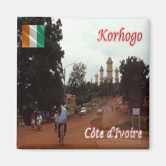zCI005 KORHOGO, Ivoorkust, Afrika, Fridge Magneet (Voorkant)