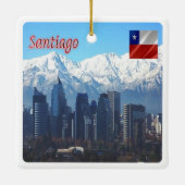 zCL018 SANTIAGO Skyline, Amerika, Keramisch Ornament (Achterkant)