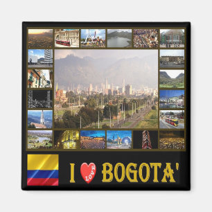 zCO004 BOGOTA' I Love, Mosaic, America, Fridge Magneet