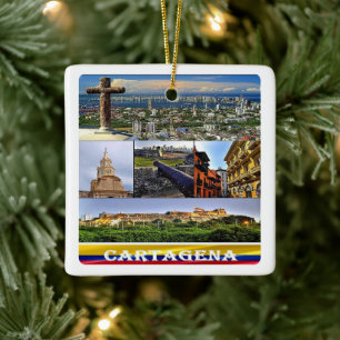 zCO07 CARTAGENA mosaic, Colombia; Keramisch Ornament