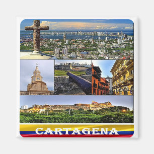 zCO07 CARTAGENA mozaïek, Colombia, Fridge Magnet Magneet