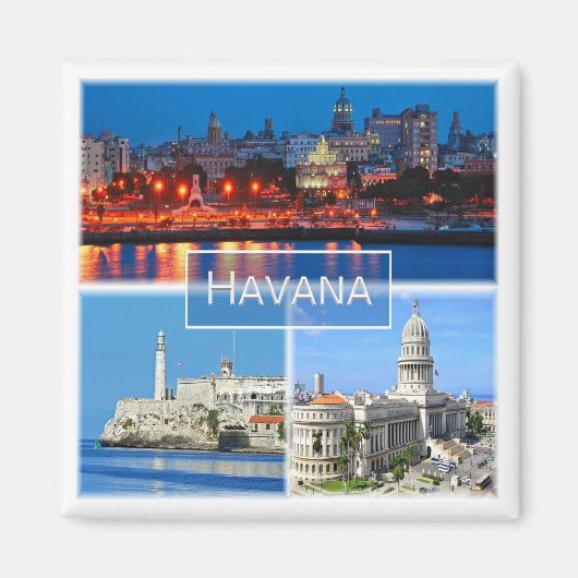 zCU003 HAVANA, Mozaïek, Cuba, Amerika, Fridge Magneet (Voorkant)
