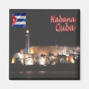 zCU007 HAVANA, vuurtoren, Cuba, Amerika, Fridge Magneet