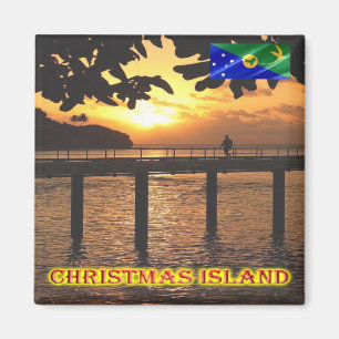 zCX006 CHRISTMAS ISLAND, Sunset, Oceania, Fridge Magneet
