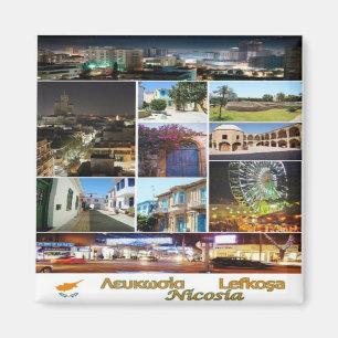zCY018 NICOSIA Collage Mozaïek, Cyprus, Koelkast Magneet