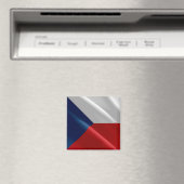 zCZ002 ZWAAIEN VLAG van Tsjechië, Koelkast Magneet (Insitu (Vaatwasser))