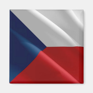 zCZ002 ZWAAIEN VLAG van Tsjechië, Koelkast Magneet