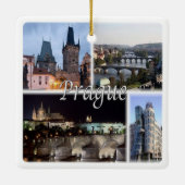 zCZ005 PRAGUE Tsjechië, Keramisch Ornament (Achterkant)